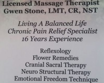 Reflexology, Life Coach, Cranial Sacral Therapy