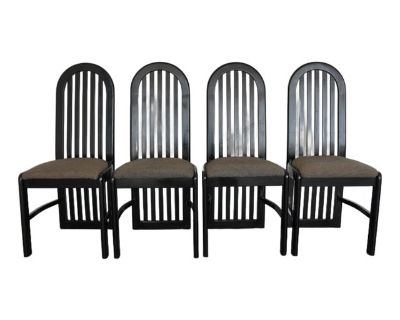 Vintage Pallavisini Italian Modern High-Back Dining Chairs (Set of 4)