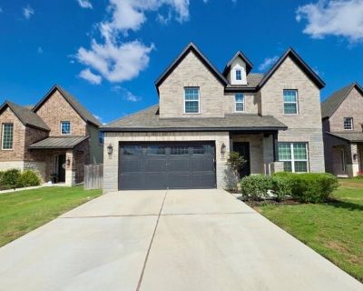 17400 Howdy Way. Step into this beautiful two-story home featuring 3 beds and 2 baths, where contemporary design meets warmth and functionality. The open-concept living room boasts high ceilings with exposed wooden beams, ceiling fans, and large windows that fill the space with natural light. The kitchen is a true centerpiece, offering a large island with breakfast bar seating, upgraded stainle...