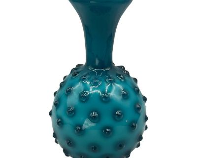 Empoli Hobnail Cased Glass Vase – Mid-Century Modern Italian Art Glass