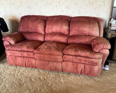 Red Sofa and Recliner