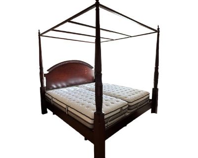 Bombay Company Mahogany Four Poster Bed With Canopy