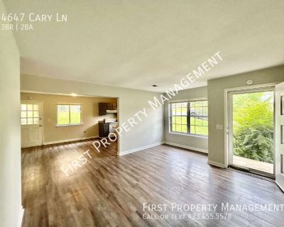 4647 Cary Ln. Welcome to 4647 Cary Ln in Hixson! This 3bed/2bath unit sits in a nice quiet neighborhood, just off Delashmitt Rd, giving easy access to Downtown, Red Bank, and the Greater Hixson Area! It is on a cul de sac, so passing traffic should be minimal. The unit underwent a full rehab within the last couple years and is being touched up currently before it is move-in-ready! There is a ga...