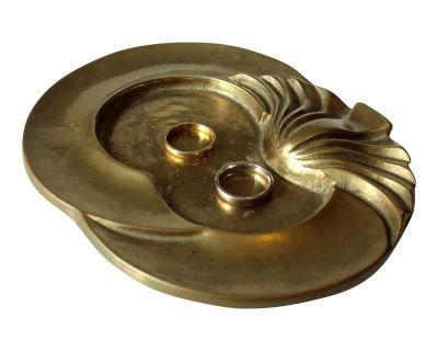1970s Vintage - Solid Brass Bowl, Brass Jewelry Tray