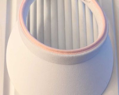 White w Pink 2 Tone Trim Visor - Sonoma NEW (9-3)