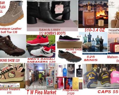 NEW YEAR SALE Hiking shoes sneakers low top $20 high tops $20 Look like Nike Jordans DANLI SHOES SNEAKERS High tops $20 Perfumes colognes three for $20 ten of $50 weeknds booth 66 indoors 8-2 cash only T W FLEA MARKET PENSACOLA