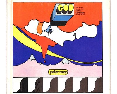 MAX, Peter William Morrow and Company, Inc. 1970 5 3/4" x 5 3/4" God represented in images by artist Peter Max, with the words of Swami Sivananda, of the Himalayas in the late 60s - early 70s.. Dimensions 5.75 W 1 D 5.75 H Styles Traditional Period 1970s Country of Origin United States Item Type Vintage, Antique or Pre-owned Shop Sustainably with Chairish Materials Paper Condition Good Conditio...