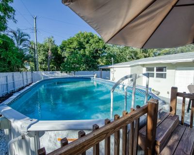 3 Bedroom 2BA House Vacation Rental in Porch by the Pool, Pompano Beach, FL