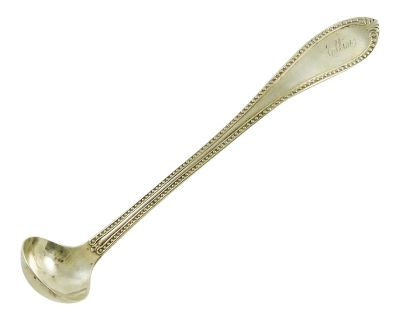 Antique Sterling Silver Mustard Spoon by A. Rumrill & Co. C. 1860 Condiment Server Host or Hostess Gift