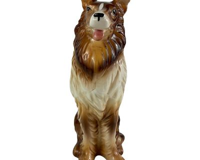 Ceramic Wales Japan Collie Dog Figurine