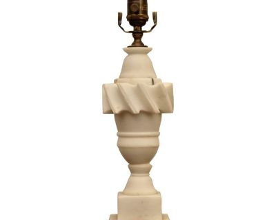 Mid 20th Century Modernist White Marble Lamp