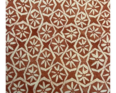 Designer Carolina Irving Andaluz Paprika Linen Fabric- Nearly 4 Yards