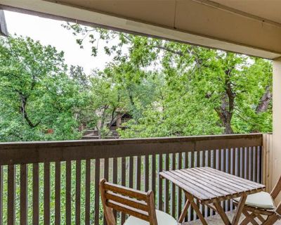 4845 Cedar Springs Road Unit: 368. Fabulous location! Top floor elevator accessed, cozy 2 bed-2 bath overlooking a spring fed creek with waterfall and abundant trees * Park-like community with lush landscaping, walking trails and beautiful, sunny pool * Updated kitchen with SS appliances & granite counters * Both baths have updated tile, fixtures, sinks and granite counters * Gleaming hardwood ...