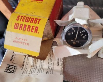 Vintage NOS Stewart Warner D 359 Ammeter Volt Gauge