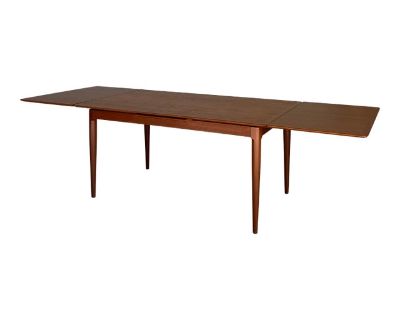 Vintage Danish Teak Draw Leaf Dining Table by MM Moreddi