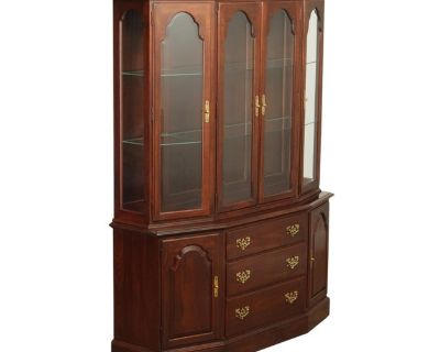 Ethan Allen Georgian Style Cherry China Cabinet