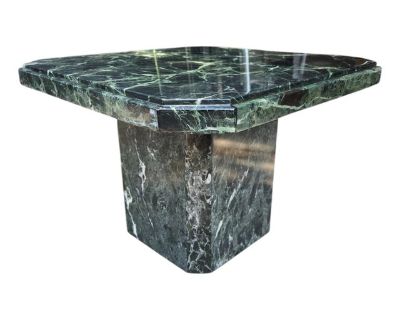 Dark Green Italian Marble Side Table