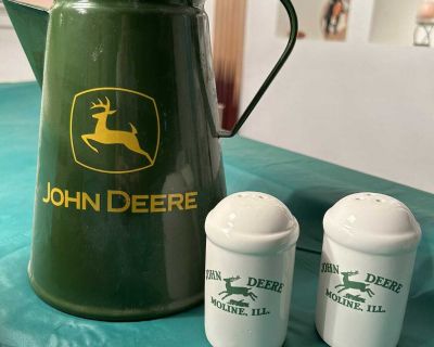 John Deer Coffee Pot and S & P Shaker