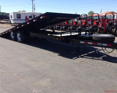 TiltBed Equipment Trailer, Deckover Tiltbed PJ Trailer T8242