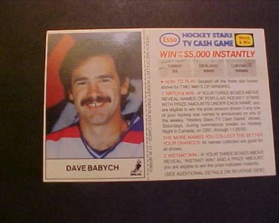 DAVE BABYCH HOCKEY CARD