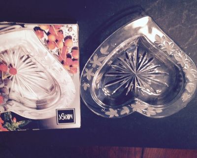 Heart Shaped Mikeska Crystal Candy Dish