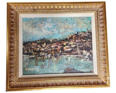 Vintage Impasto Painting by Mac Donald