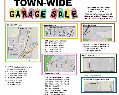 Elwood, IL community garage sales Friday & Saturday