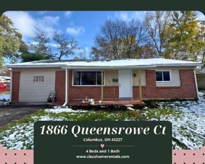 4 Bedroom 1BA 1263 ft Pet-Friendly Apartment For Rent in Columbus, OH