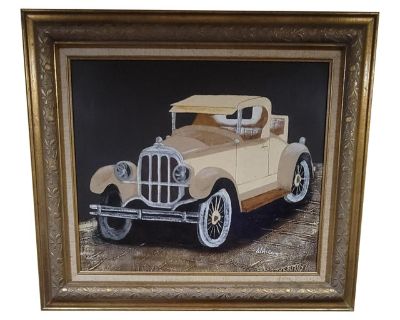 Antique Classic Car /Wall Art / Oil Painting / Frank Walcutt