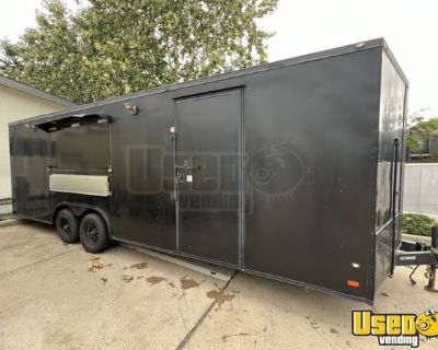 NEW - 2020 8' x 25' Covered Wagon Kitchen Food Concession Trailer with Pro-Fire Suppression