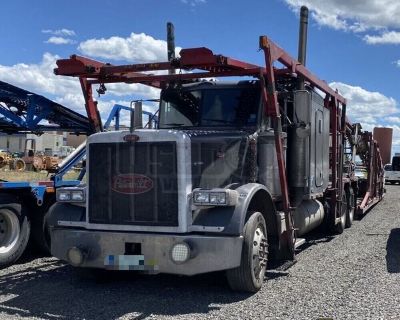 1995 Peterbilt 379 Sleeper Truck with Auto Transport Semi Trailer