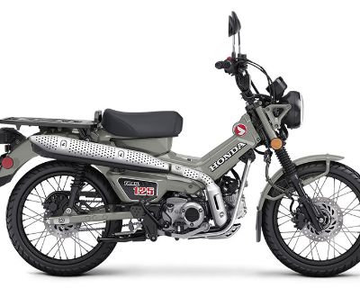 Step up your explorer game Inspired by the iconic Trail 90 and Trail 110, the Trail125 combines retro charm with modern tech, now in Glowing Red and Pearl Smoky Gray. Our rugged 125cc fuel-injected engine, front-wheel ABS, and versatile rear cargo rack deliver easy handling and endless fun, making it the perfect two-wheeled miniMOTO fun machine.