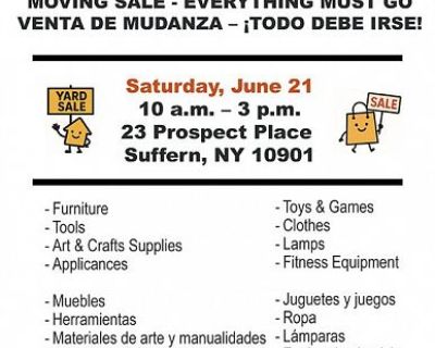 YARD SALE! 06.21 in Suffern, NY