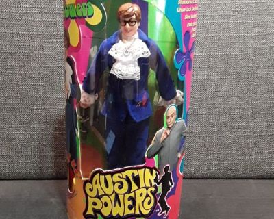 G18 1998 Austin Powers Fully Poseable Doll Works NIB Box Is 12.5 " Tall 6" Wide