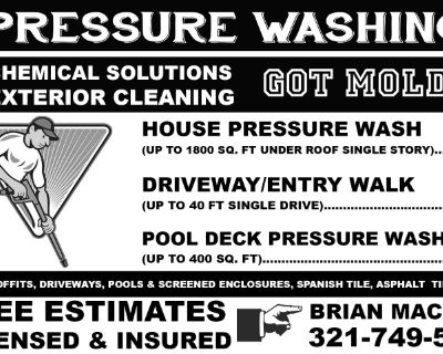 Sebastian pressure washing services and detailing