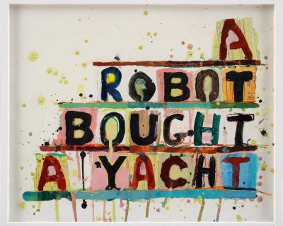 "Robo-Yacht" Original, Contemporary Collage/Painting by Brian McDonald