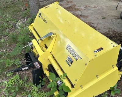 John Deere 60 rotary broom. Never used. Fits x400,x500 and x700 JD tractors with