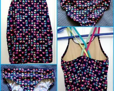 Lands End Girl's Bathing Suit Sz 10-12 - Like New