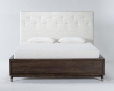 Calofornia King Upholstered Bed by Nate Berkus at Living Spacea