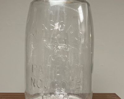 MASON JAR Large Mason's Patent Nov 30TH 1858 Star Eagle 2 Gallon Pickle Jar 15