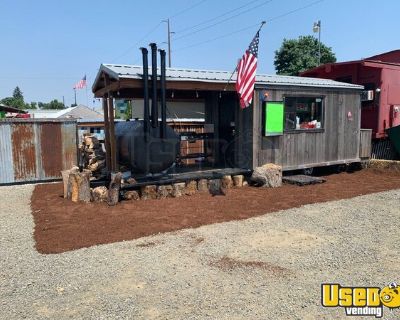Turnkey - Custom Built Barbecue Food Trailer with 14' Covered Deck | Concession Trailer