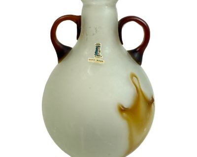 Vintage Mid Century Hand-Blown Dorbin Art Glass Vase 1970’s Romania