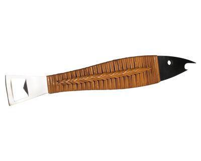 Fish Shaped Bottle Opener with Cane Grip by Carl Auböck, 1960s