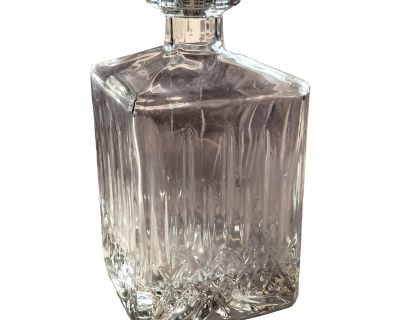 Mid 20th Century Crystal Classic Square Liquor Decanter Without Stopper