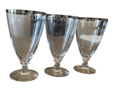 Fostoria Crystal Wedding Ring Pattern Juice/Water Glasses- Set of 3