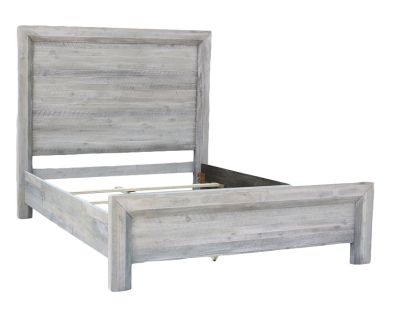 Grey Washed Solid Acacia Queen Bed