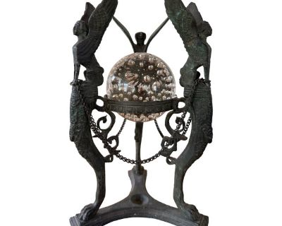 Early 20th Century Grand Tour Bronze Stand With Sphinx
