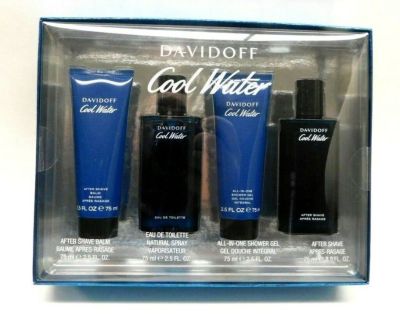 Cool Water Colognes Pensacola Florida Gulf Breeze Davidoff, 4 Piece Gift Set for Men, Perfect gift