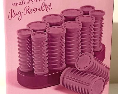 New! Conair Compact Hot Rollers - 10 multi-size curlers in Pouch