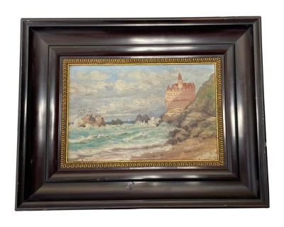 Antique Oil Painting Depicting the San Francisco Cliff House